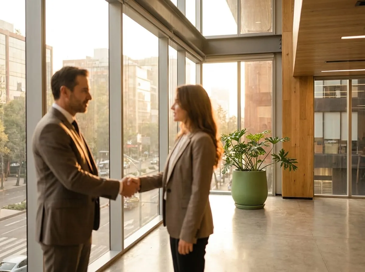 Business team celebrating a work agreement
